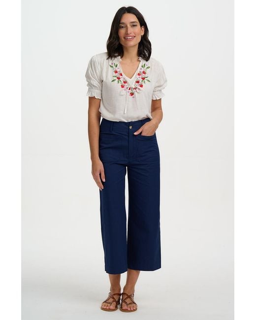 Sugarhill White Angelique Shirred Top Off, Wild Strawberry