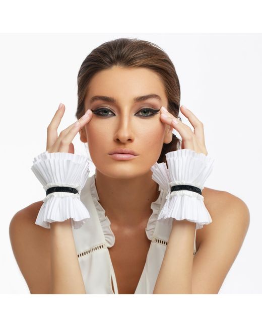 Azima Musayeva White Gloria Cuffs