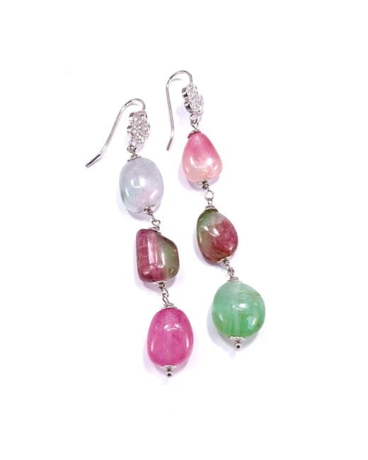 Mineralgems•Studio Pink Watermelon Tourmaline Earrings