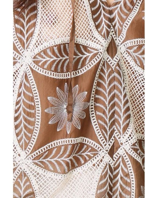 Traffic People Brown The Briefest Of Moments And Embroidered Rose Blouse