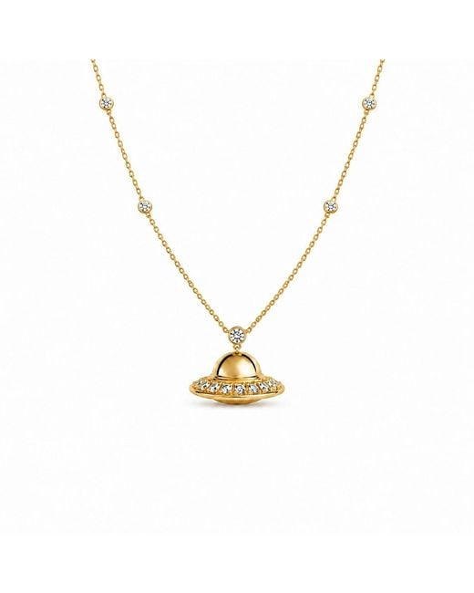 Ormiro Metallic Ufo Necklace