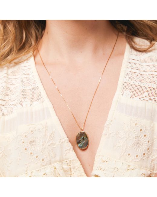 Maya Brenner Metallic Large Abalone Cabochon Charm