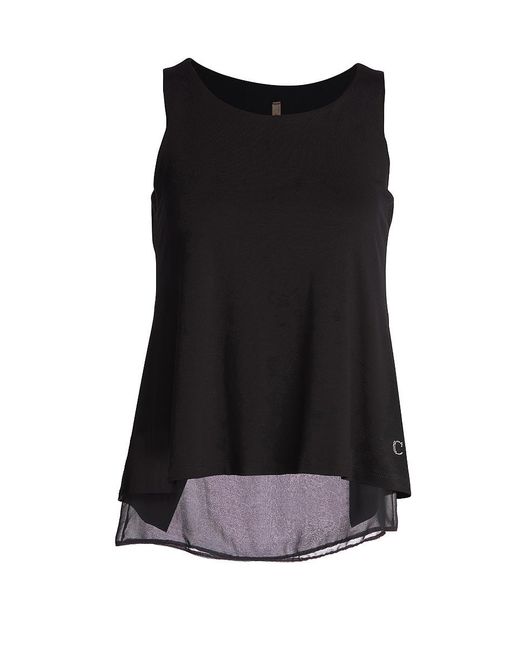 Conquista Black Layered Sleeveless Top