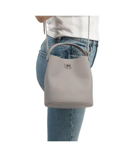 Hamel Atelier Gray Riva Leather Crossbody Bag