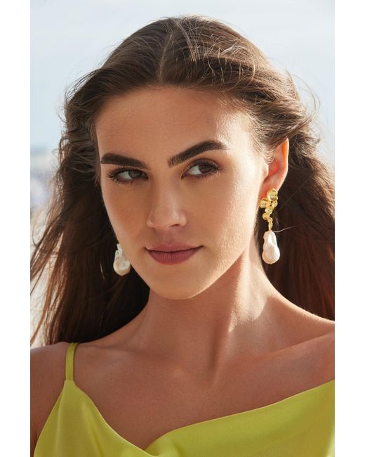 Adriana Pappas Designs Metallic Artsy Pearl Drops