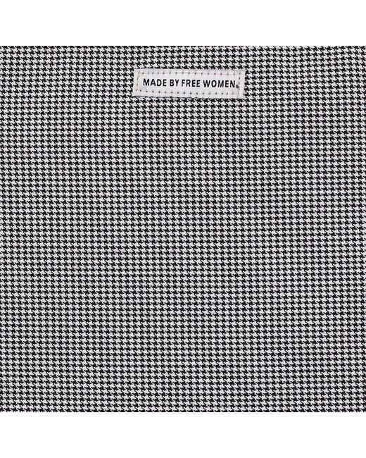 Made Free Gray Day Tote Houndstooth