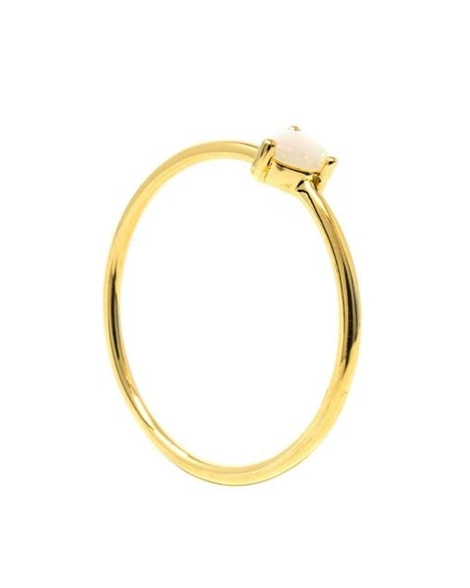 NASI SILVER Metallic Pear Atarah Ring- Opal & Topaz