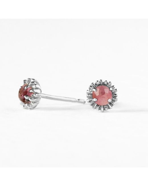 Lee Renee Pink Dahlia Bud Tourmaline Earrings –