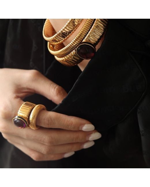 Retro Chic Metallic Gladiator Minimalist Ring
