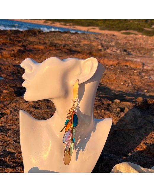 Sibylla Delphica Blue Vitreaux Glass Earrings