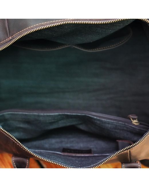 Touri Brown Large Genuine Leather Holdall for men