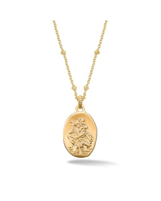 Dower & Hall Metallic St. Christopher Pendant