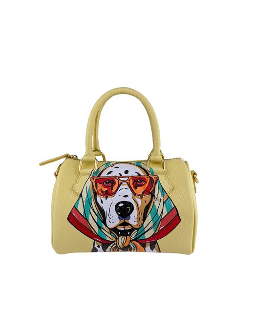 Maison Rubaiyat White Arlyn Hand-Painted Leather Bag