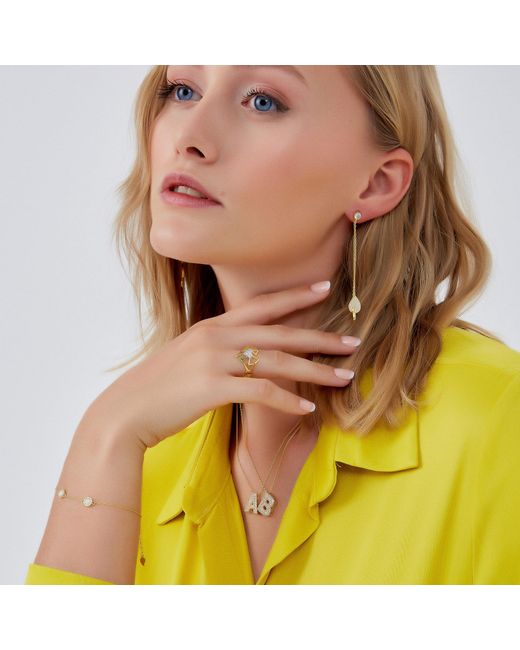 Spero London White Geometric Heart Adjustable Ring