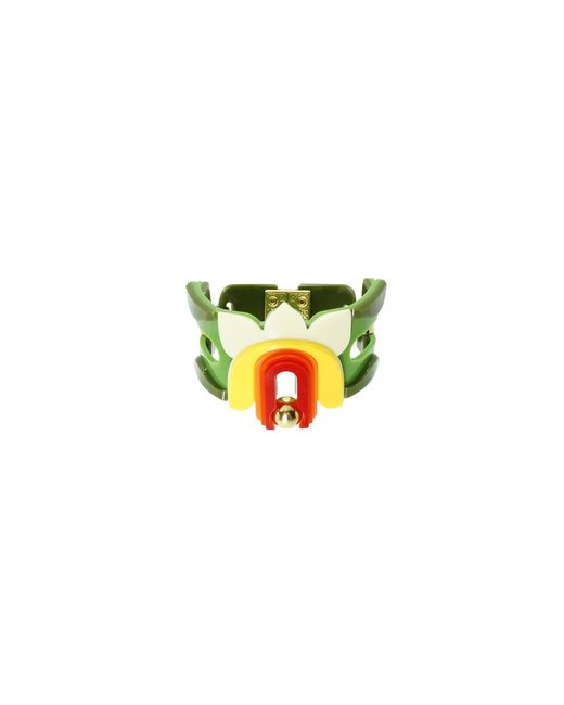Gissa Bicalho Yellow Acrylic Handmade Bracelet Lilium