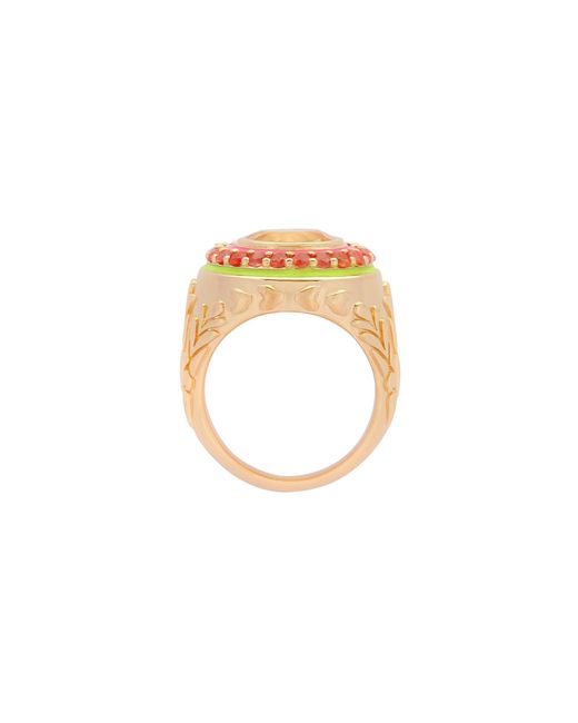 Après Youth Orange Firework Statement Ring Sapphire