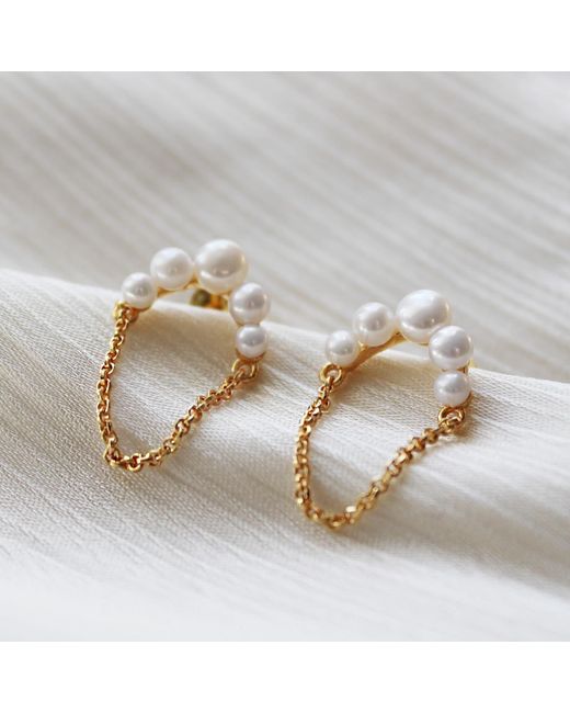 Janus Edinburgh Metallic Hennu Freshwater Pearls Vermeil Earrings