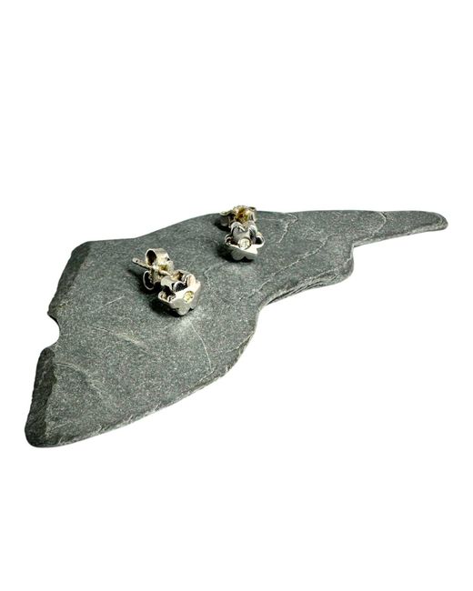 Tg-Jewellery by Tamara Gervasio Metallic Flower Diamond Stud Earrings