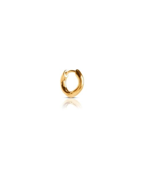Kasun Metallic Smile Hoop Earrings – May – Emerald – Plated