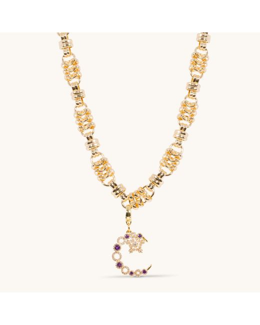 Alexie of Athens Metallic Dreamcatch Clip On Moon Charm