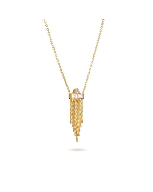 Meulien Metallic Mini Tassel Necklace
