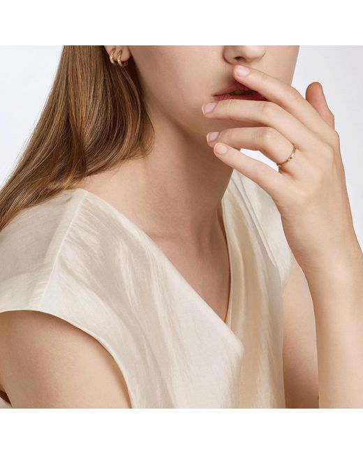 Didier Dubot Metallic Sensuelle Raw Textured Hoop Earrings
