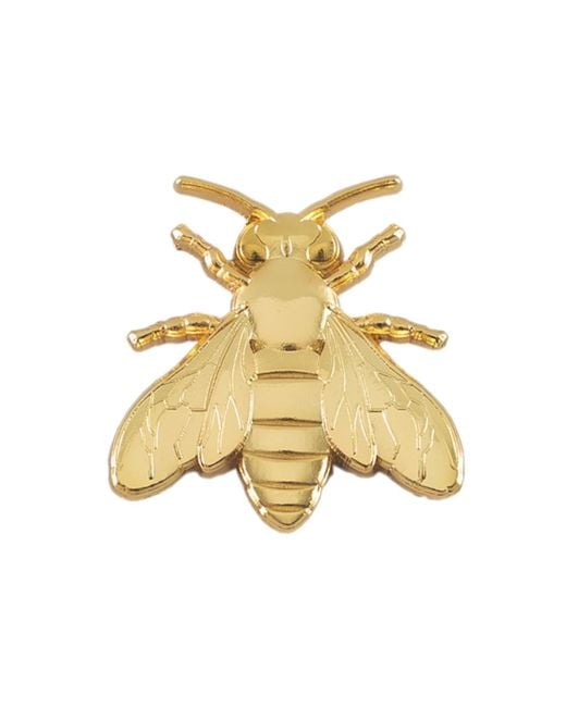 Make Heads Turn Metallic Golden Metal Pin Bee
