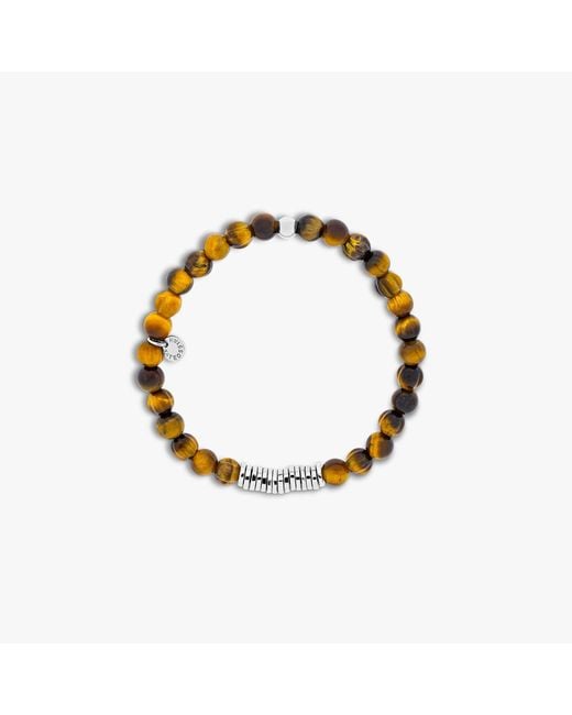 Tateossian Metallic Classic Discs Beaded Bracelet for men