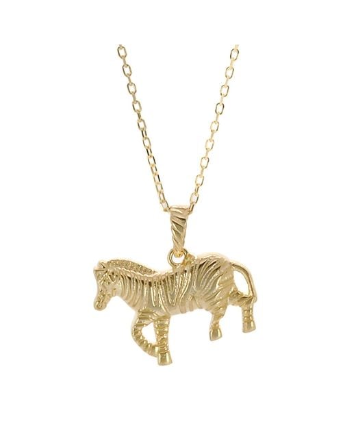 Ebru Jewelry Metallic Zebra Chain Necklace