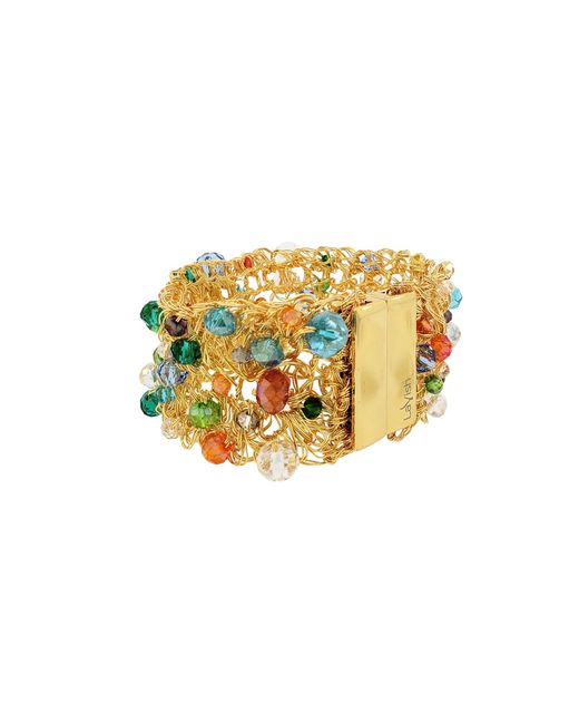 Lavish by Tricia Milaneze Metallic Multicolor Aurora Handmade Bracelet