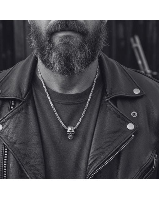 Tg-Jewellery by Tamara Gervasio Green Japanese Good Luck Skull Necklace for men