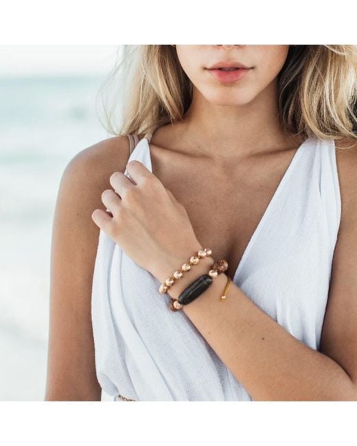 Adriana Pappas Designs Metallic Bella Bracelet On Colored Cord