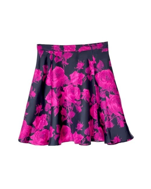 Introvertie VIENNA Pink Helena A-Line Silk Skirt Mini