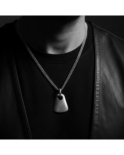 Tg-Jewellery by Tamara Gervasio Metallic One Of A Kind Pendant Necklace On Double Ball Chain for men