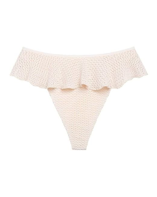 Montce Natural Bone Crochet Tamarindo Ruffle Bikini Bottom