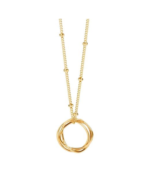 Muru Metallic Karma Necklace With Bead Chain