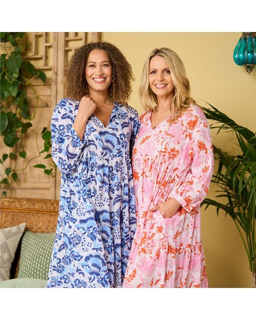 Luella Fashion Pink Jambi Cotton Dress Printed Pattern