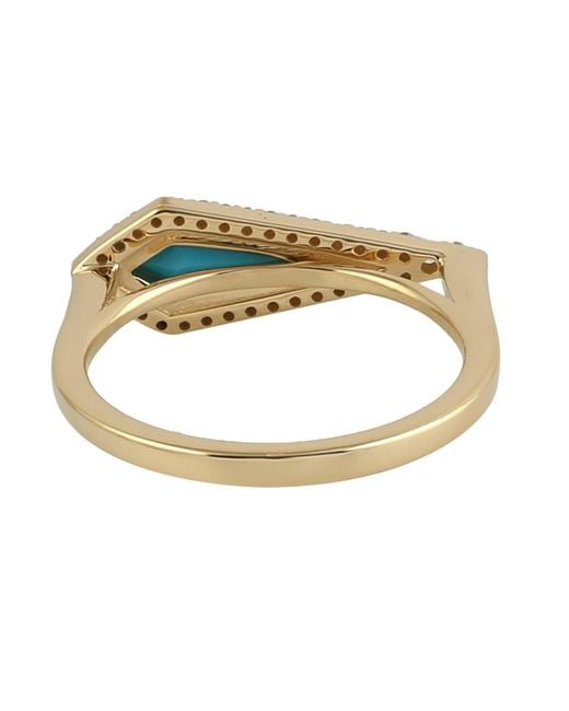 Artisan Blue 18K With Diamond & Kite Band Ring