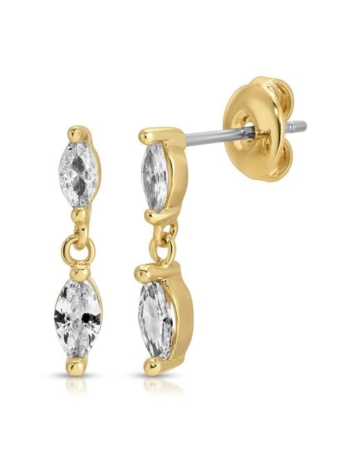 Leeada Jewelry Metallic Ayla Mini Drop Earrings