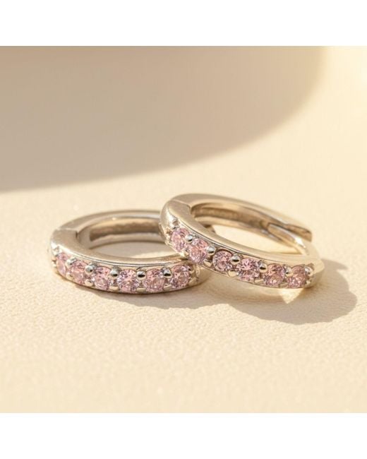 Harfi Metallic Tourmaline October Birthstone Small Huggies