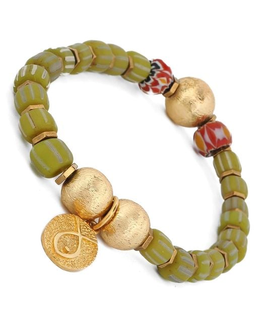 Ebru Jewelry Metallic Lucky Fish Beaded Bracelet