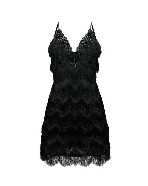 Angelika Jozefczyk Black Gatsby Cocktail Dress