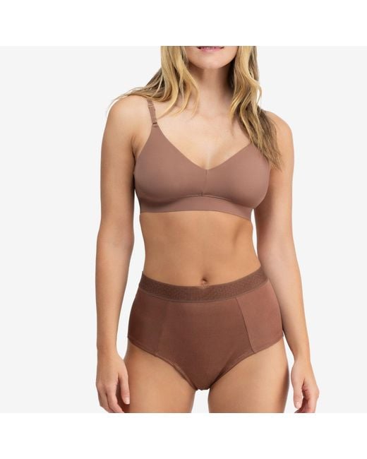 Uwila Warrior Brown High Waisted Soft Silk Briefs- Toffee