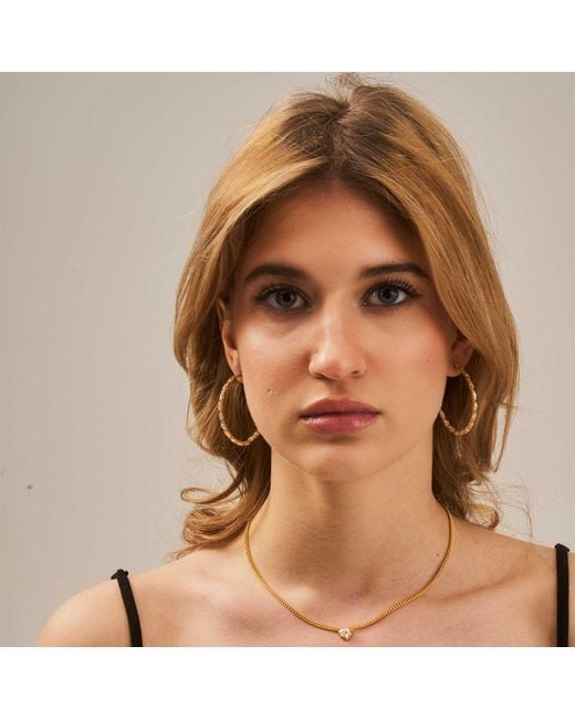 Moon London Metallic Epic Sparkling Large Vermeil Hoops