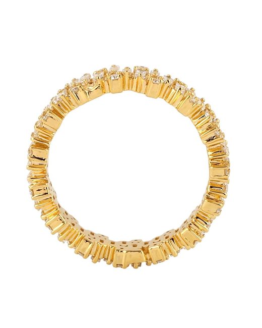 Artisan Metallic 18K Baguette And Round Diamond Eternity Band