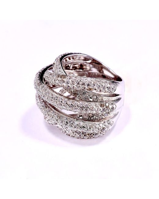 Mineralgems•Studio Metallic Crossed Circle Ring