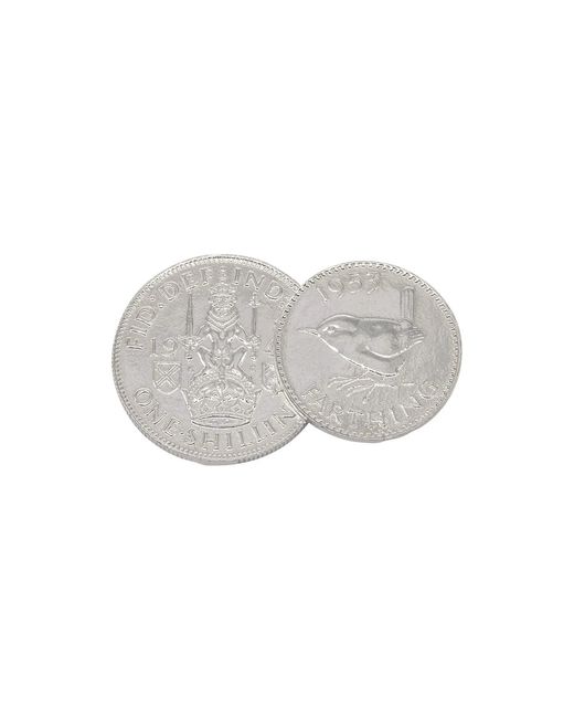Katie Mullally Gray Scottish & English Double Coin Pendant & Chain for men