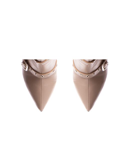 The 5Th Element Brown Neutrals Greige Leather Ankle Boots