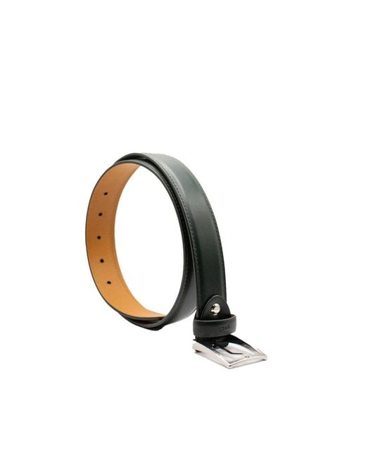 godi. Black Handmade Dark Leather Belt – Calfskin Lined With Stainless Steel Buckle