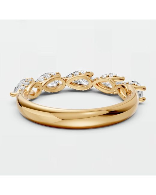 Aya Fine Jewelry Metallic Pear Lab Diamond Half Eternity Ring
